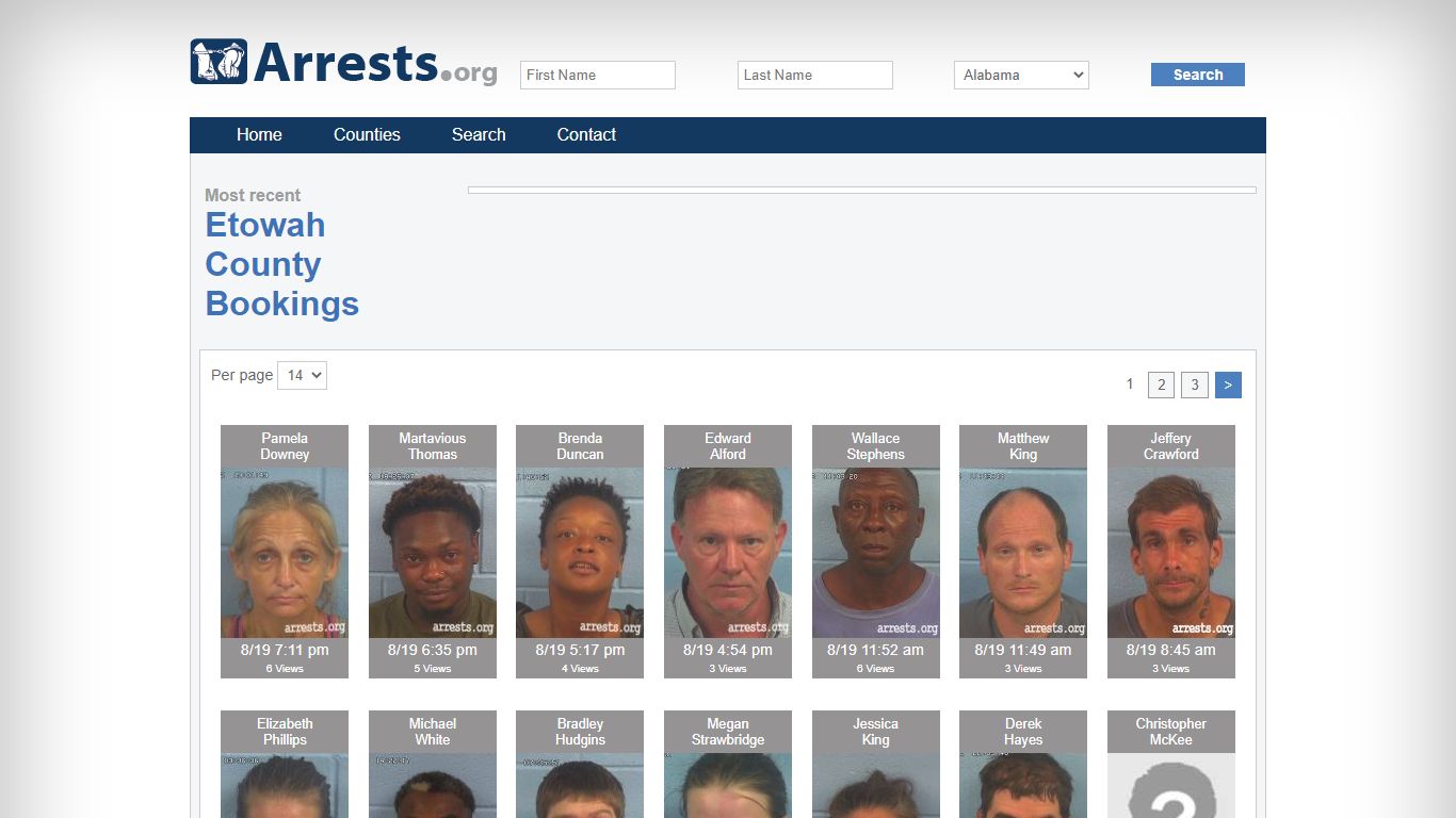 Etowah County Arrests and Inmate Search